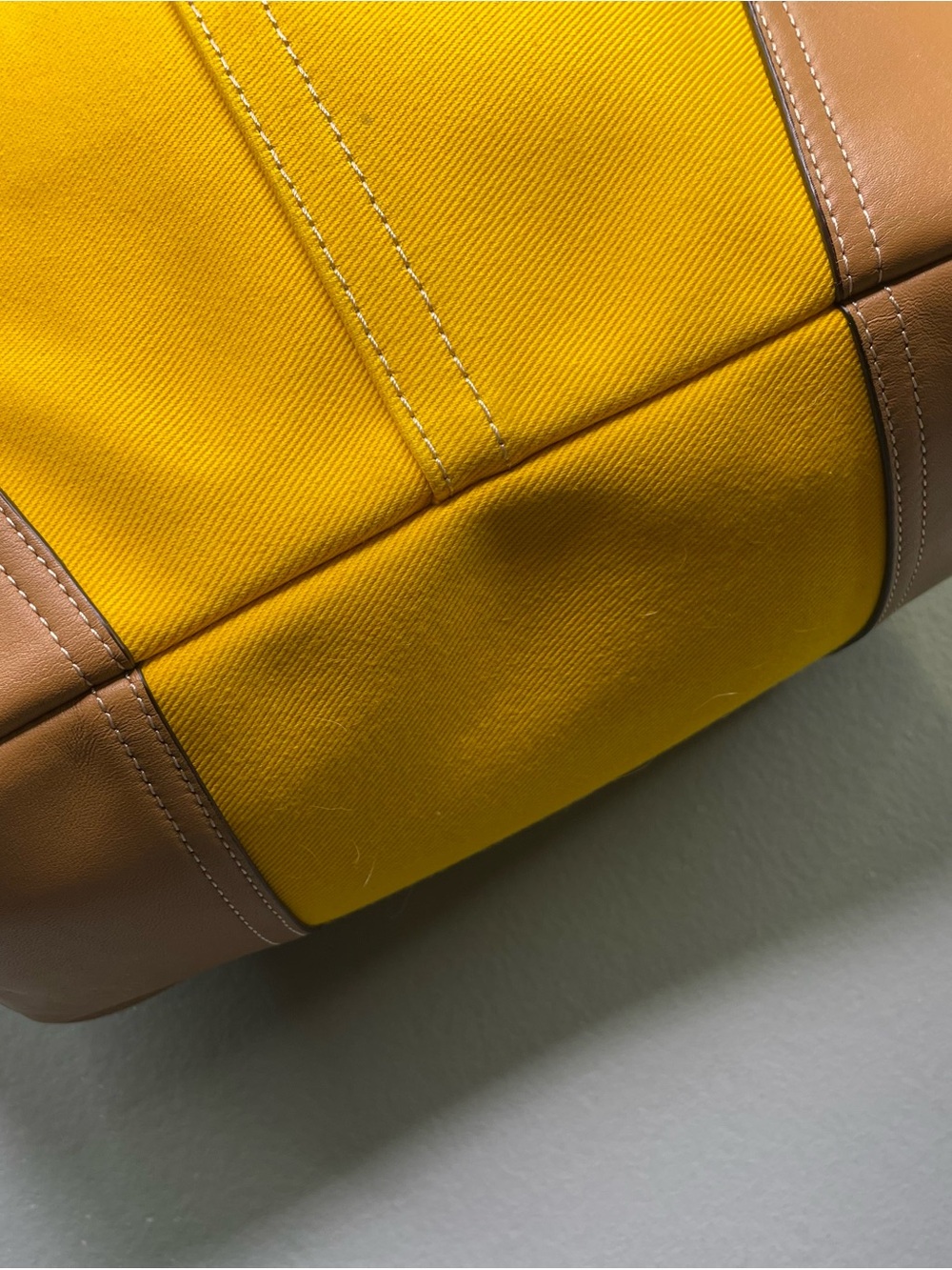 Coach Hadley Twill Large Duffel Tote in Sunflower Yellow - Picture 6 of 14